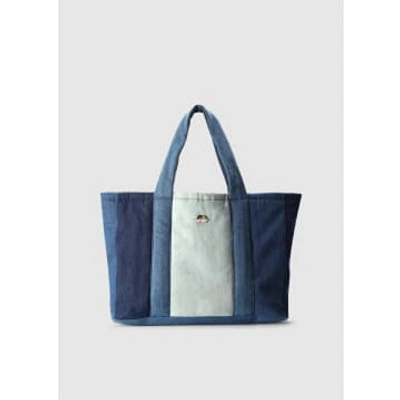 Shop Fiorucci Womens Denim Puffer Tote Bag In Blue