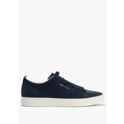 Shop Paul Smith Mens Lee Trainers In Navy In Blue