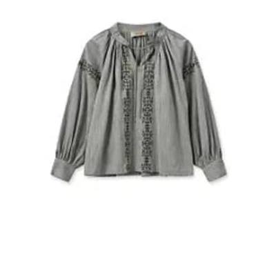 Shop Mos Mosh Tessa Embroidery Shirt In Burnt Olive In Green