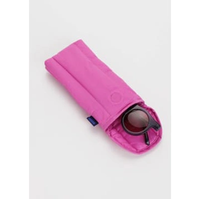 Shop Baggu Puffy Glasses Sleeve In Pink