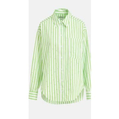 Shop Essentiel Antwerp Fevertree Poplin Shirt In Green