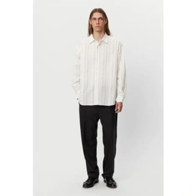 Shop Mfpen Generous Shirt White Stripe
