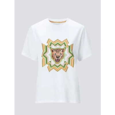 Shop Hayley Menzies Psychedelic Leopard T-shirt White In Animal Print