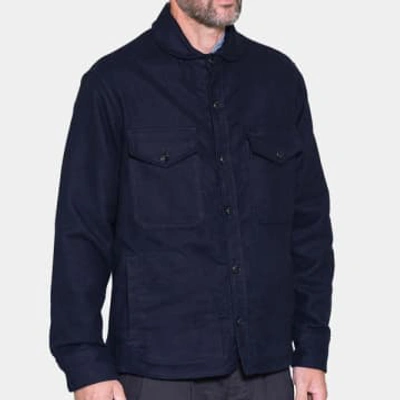Shop Yarmouth Oilskins Maritime Overshirt In Blue