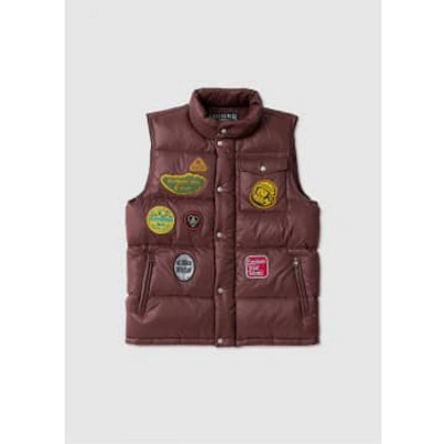 Shop Billionaire Boys Club Mens Patches Down Filled Gilet In Brown