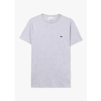 Shop Lacoste Mens Pima Cotton T-shirt In Grey