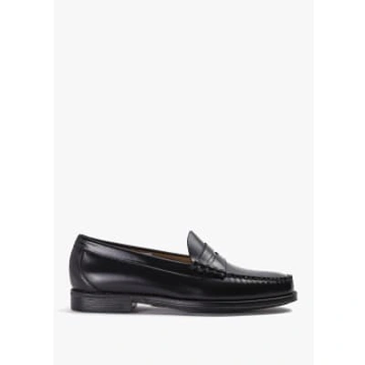 Shop G.h. Bass & Co Mens Easy Weejun Larson Moc Penny Loafers In Black