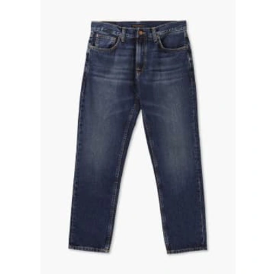Shop Nudie Jeans Mens Gritty Jackson Straight Jeans In Blue Soil