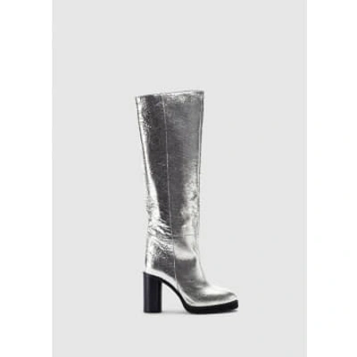 Shop Isabel Marant Women's Lylene Silver Boots In Metallic