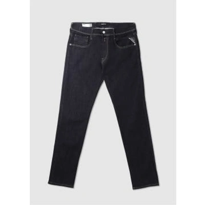 Shop Replay Mens Anbass Forever Dark Jeans In Dark Blue