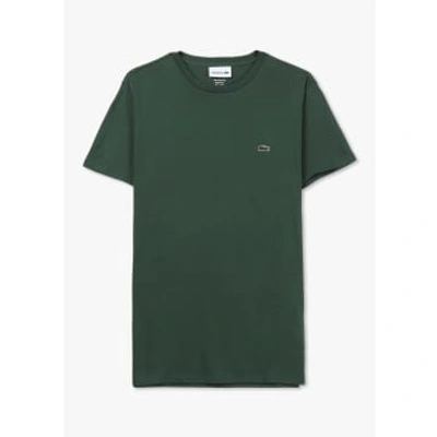 Shop Lacoste Mens Pima Cotton T-shirt In Green