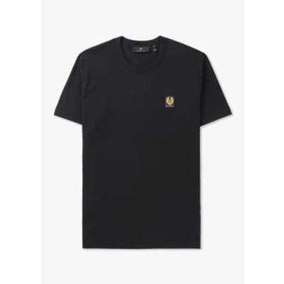 Shop Belstaff Mens Small Logo T-shirt In Black