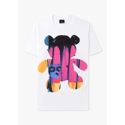 Shop Paul Smith Mens Ps Teddy T-shirt In White