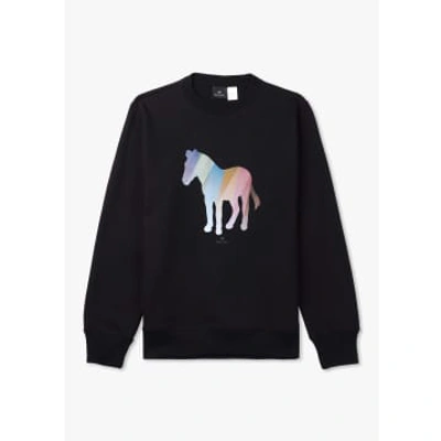 Shop Paul Smith Mens Zebra Print Sweatshirt In Black