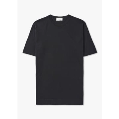 Shop John Smedley Mens Lorca Welted T-shirt In Black