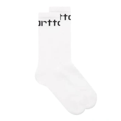 Shop Carhartt Script Logo Socks In White