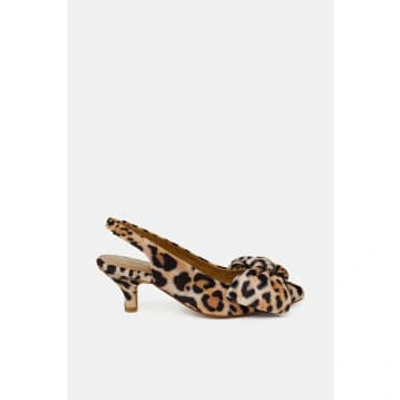 Shop Fabienne Chapot Beau Kitten Heel Leopard In Animal Print