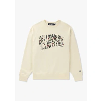 Shop Billionaire Boys Club Mens Duck Camo Arch Logo Crewneck Sweatshirt In Cream In Neutrals