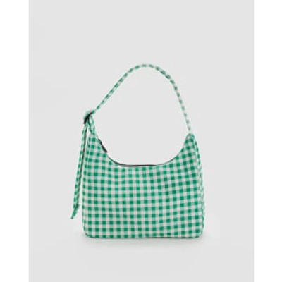 Shop Baggu Mini Nylon Shoulder Bag In Green