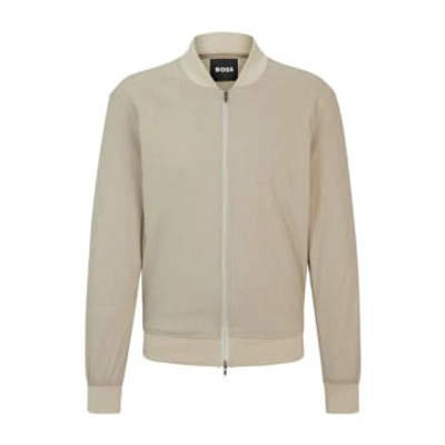 Shop Hugo Boss P-hanry-bmb Dark Beige Slim Fit Jacket In Linen Blend 50514604 255 In Neturals