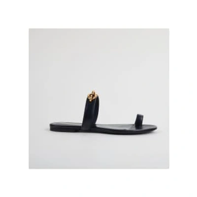 Shop Saint Laurent Women's Le Maillon Black Sandals