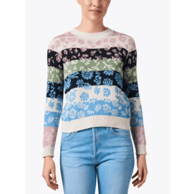 Shop Weekend Max Mara Fleres Multi Floral Stripe Sweater 2415361191600 Col 001