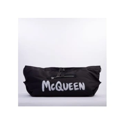 Shop Alexander Mcqueen Women's Graffiti Bundle Black Shoulder Bag