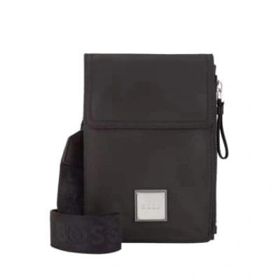 Shop Hugo Boss Lennon Small Over Shoulder Phone Holder Bag In Black 5051270 001