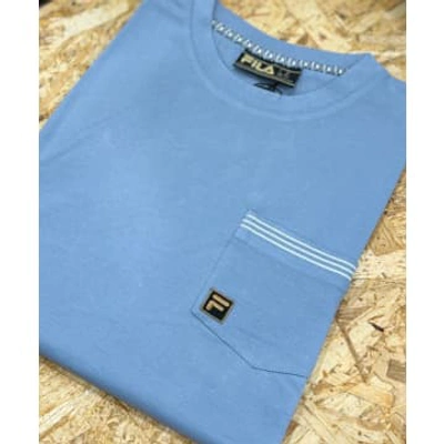 Shop Fila Gold Otto Pocket T-shirt Denim In Blue