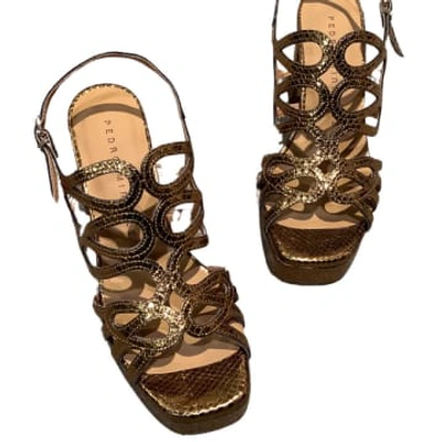 Shop Pedro Miralles 'whisper' Sandal In Metallic