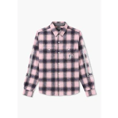 Shop Billionaire Boys Club Mens Check Long Sleeve Shirt In Pink Check