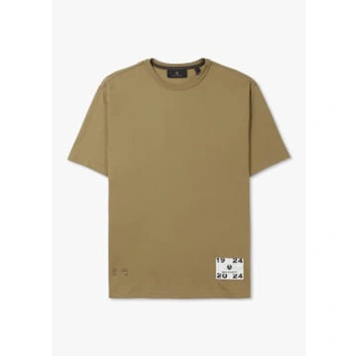 Shop Belstaff Mens Centenary Applique Label T Shirt In British Khaki In Neutrals