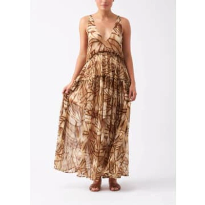 Shop Free People Womens Julianna Maxi Summer Dress In Sand Combo In Neutrals