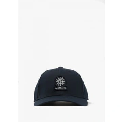 Shop Sandbanks Mens Badge Logo Cap In Navy/white In Blue