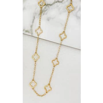 Shop Envy Long Gold Open Fleurs Necklace