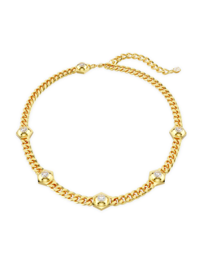 Shop Swarovski Women's Numina Goldtone &  Crystal Necklace In Yellow Gold