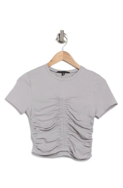 Shop 19 Cooper Ruched Knit Top In Light Grey