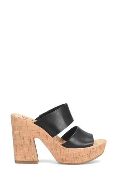 Korks Dezi Cork Platform Sandal In Black