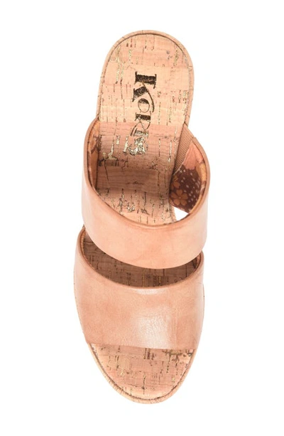 Korks Dezi Cork Platform Sandal In Natural
