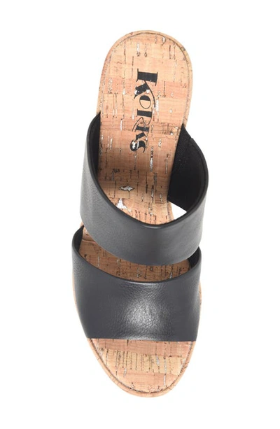 Korks Dezi Cork Platform Sandal In Black
