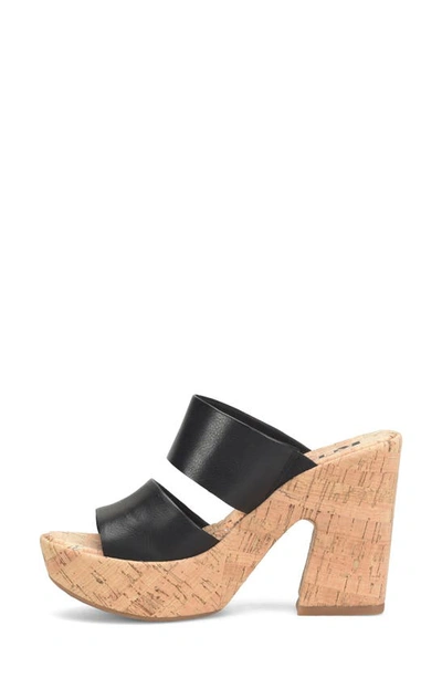 Korks Dezi Cork Platform Sandal In Black