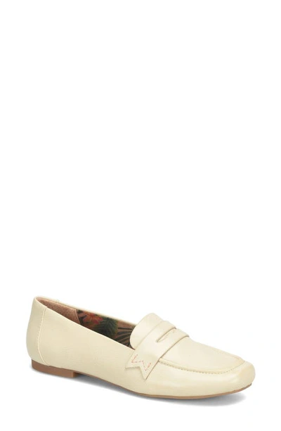 Shop Korks Posie Penny Loafer In Cream