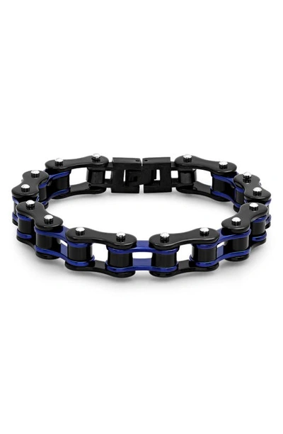 Shop Hmy Jewelry Two-tone Bracelet In Black/blue