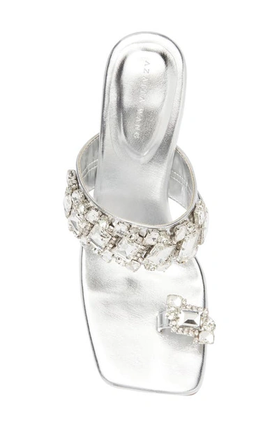 Shop Azalea Wang Wolfe Embellished Sandal In Silver