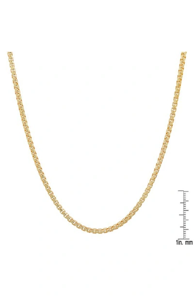 Shop Hmy Jewelry Sterling Silver Box Chain Necklace In Gold