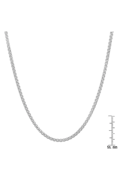 Hmy Jewelry Sterling Silver Box Chain Necklace In Silver