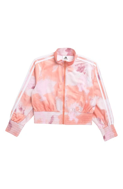 Shop Adidas Originals Kids' Fashion Track Jacket In Peach