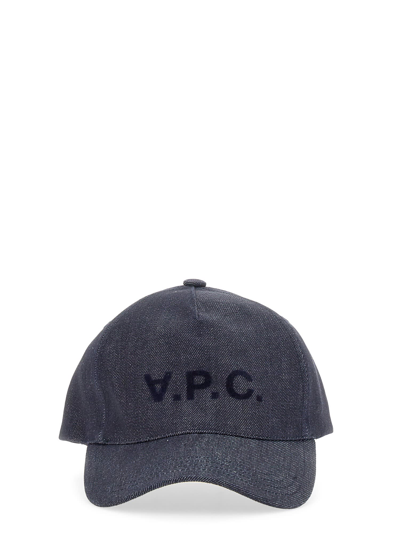 Shop Apc Baseball Cap In Blu