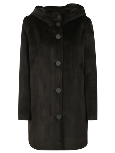 Shop Rrd - Roberto Ricci Design Jkt Velvet Neo Parka Lady In Nero