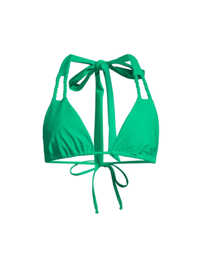 Shop Ramy Brook Women's Jane Bikini Top In Palm Green